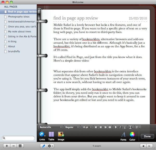 Toughts App For Mac