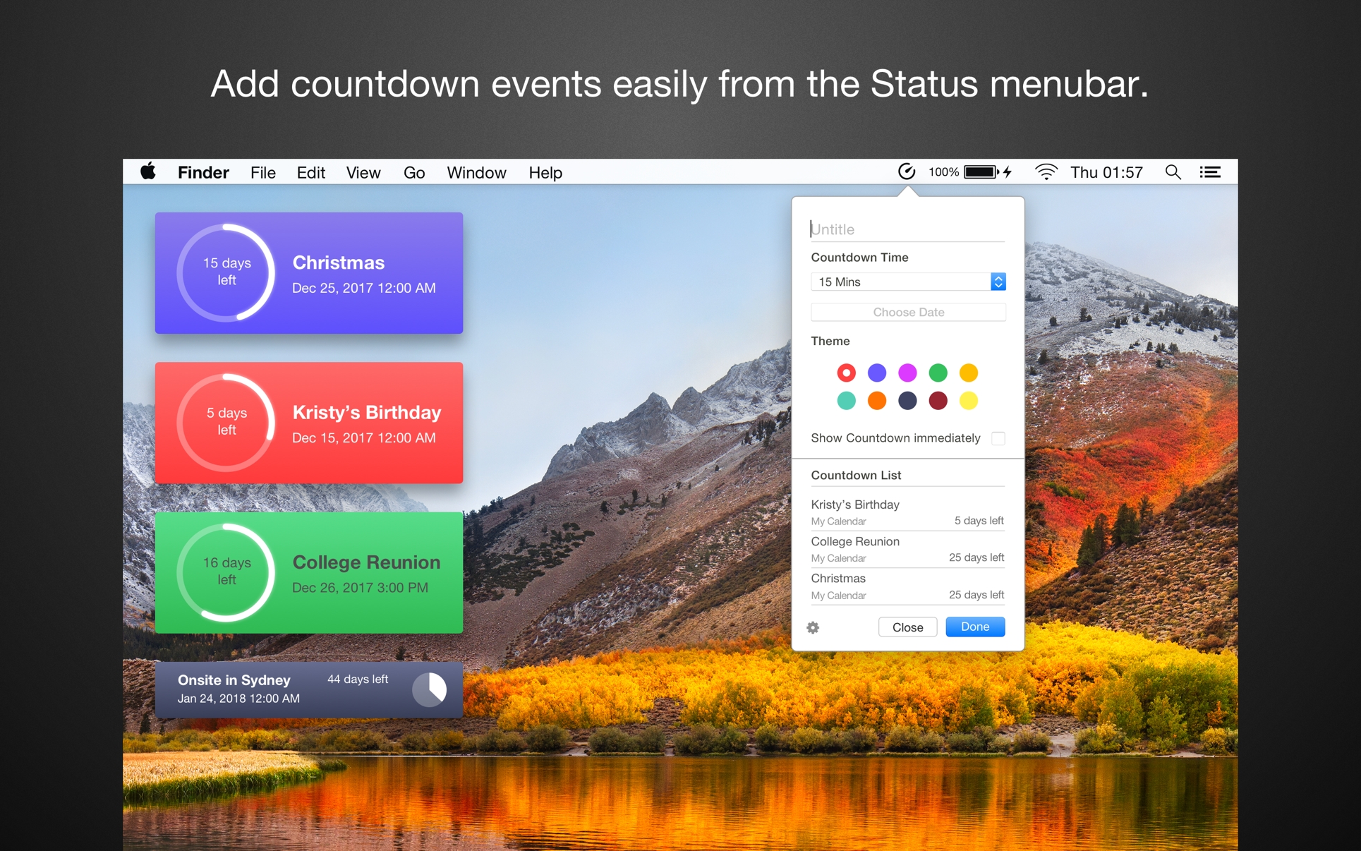 Mac osx countdown app downloads